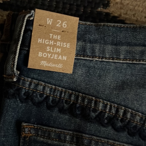 NWT Madewell The High-Rise Slim Boyjean: Beaded Edition - Picture 8 of 8